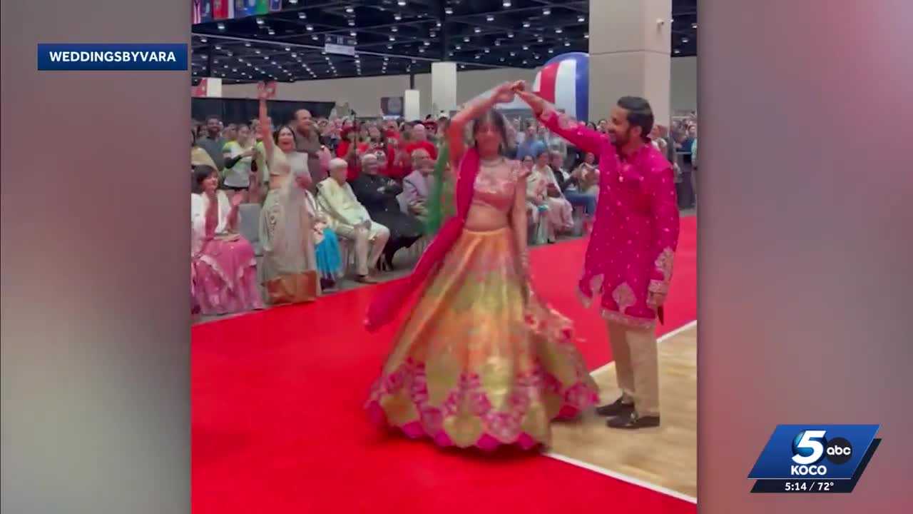 Oklahoma couple's wedding weekend goes viral for sheltering with volleyball teams during tornado