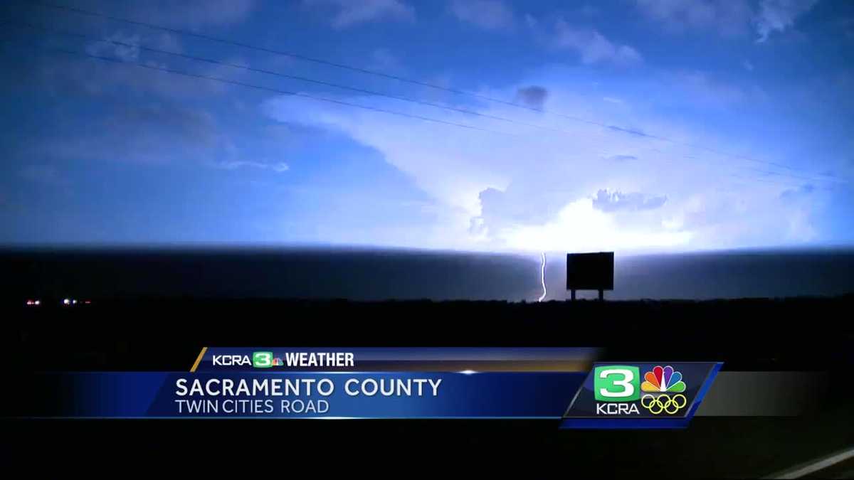 Lightning hits Sacramento County overnight