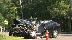 Car, school bus collide in Mendon