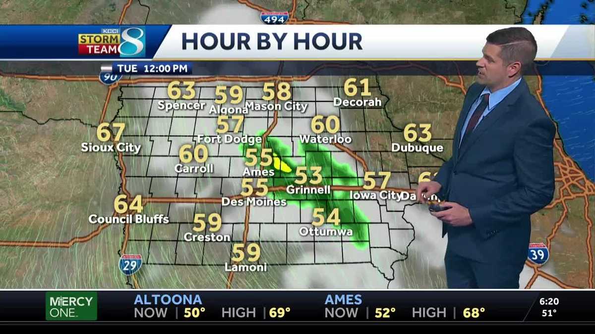 Showers move through the state today
