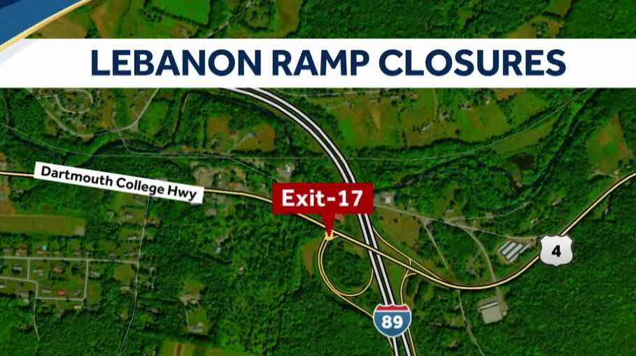 I-89 ramp closures planned in Lebanon this week