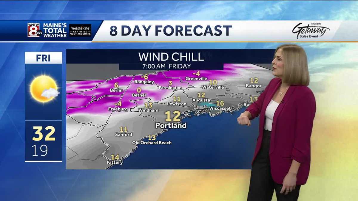 Breezy with a passing snow shower possible