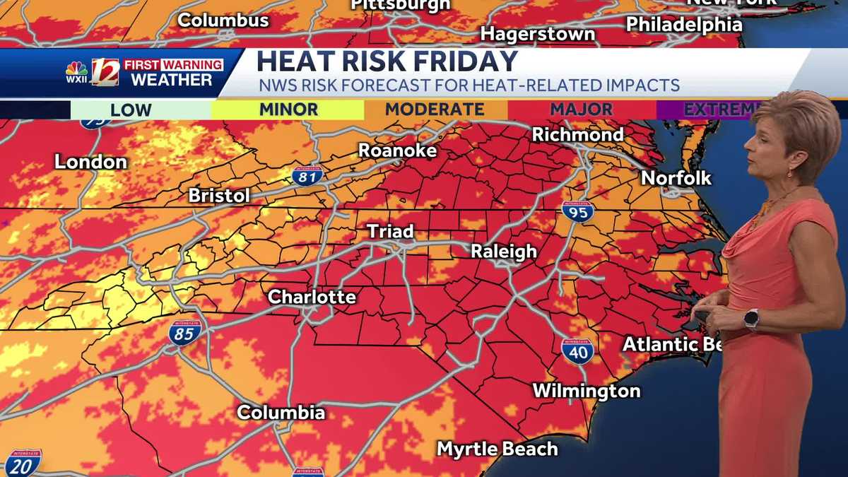 Intense heat builds into the weekend in North Carolina