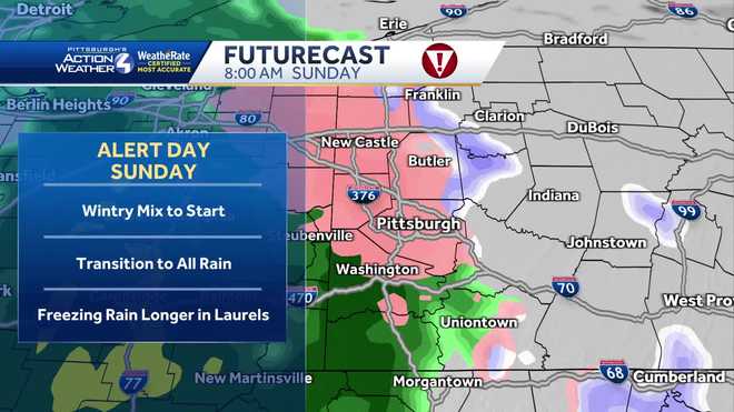 Winter warning, Sunday morning: Wintry mix expected