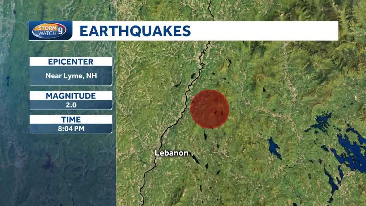 2.0-magnitude earthquake reported in Upper Valley over weekend