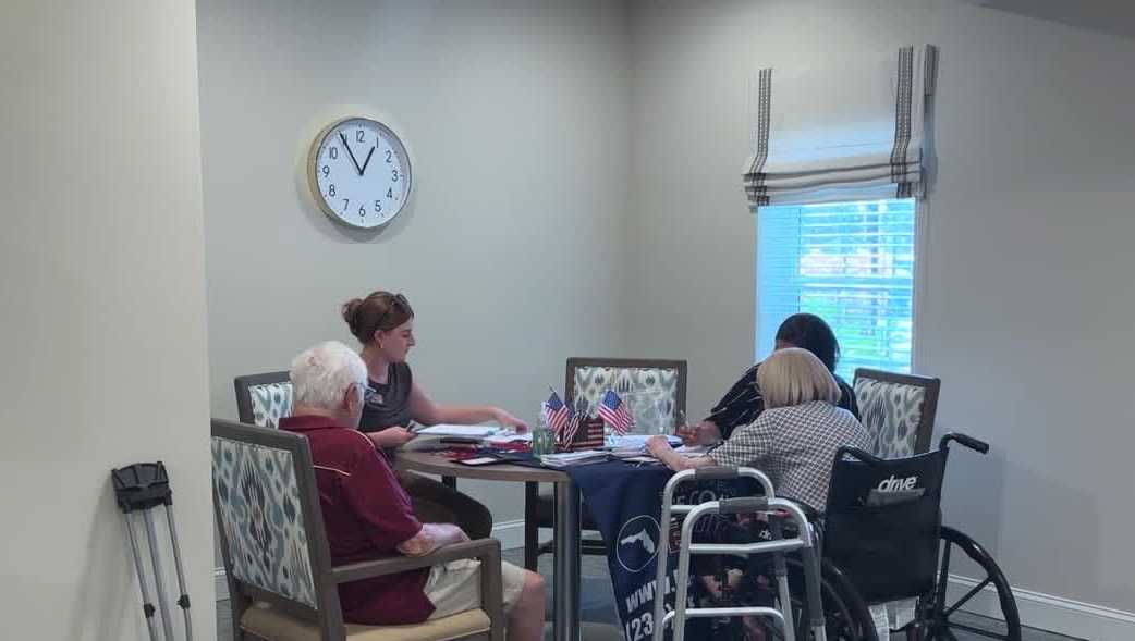 Lee County elections team visits assisted living facility to help older voters register