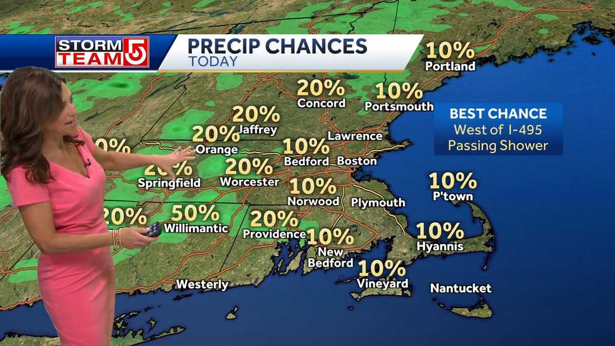 Video Cool start to week with pop up showers possible