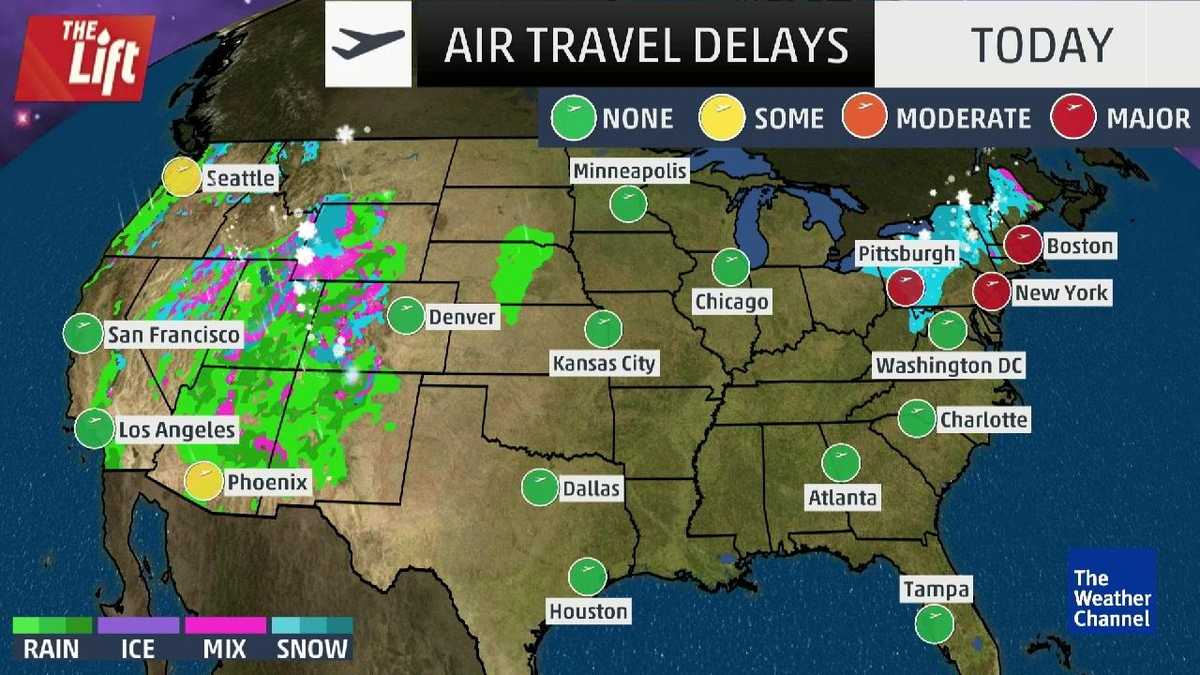 air travel delays this week