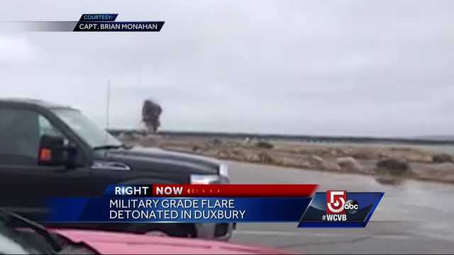 Bomb squad detonates military device in Duxbury
