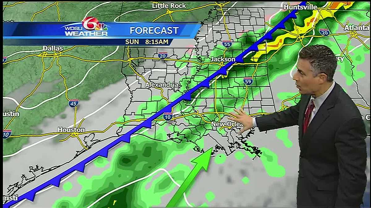 Friday evening: cold front to bring chance of severe weather