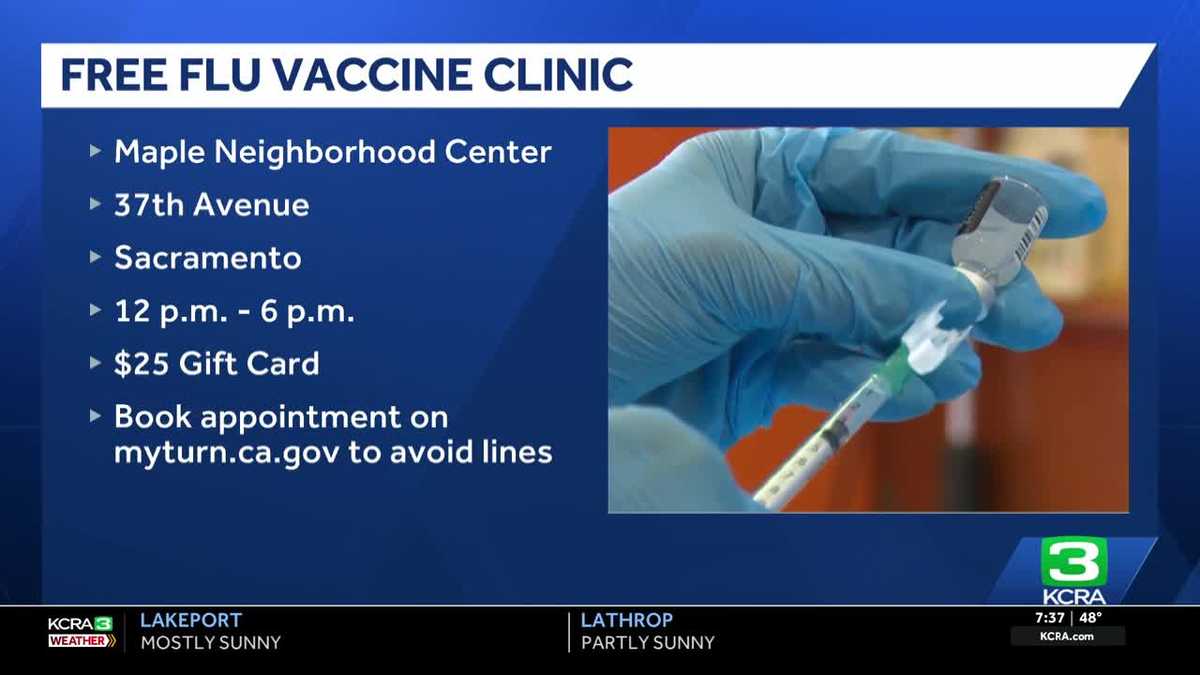 Free Sacramento flu vaccine clinic offers $25 gift card for shots