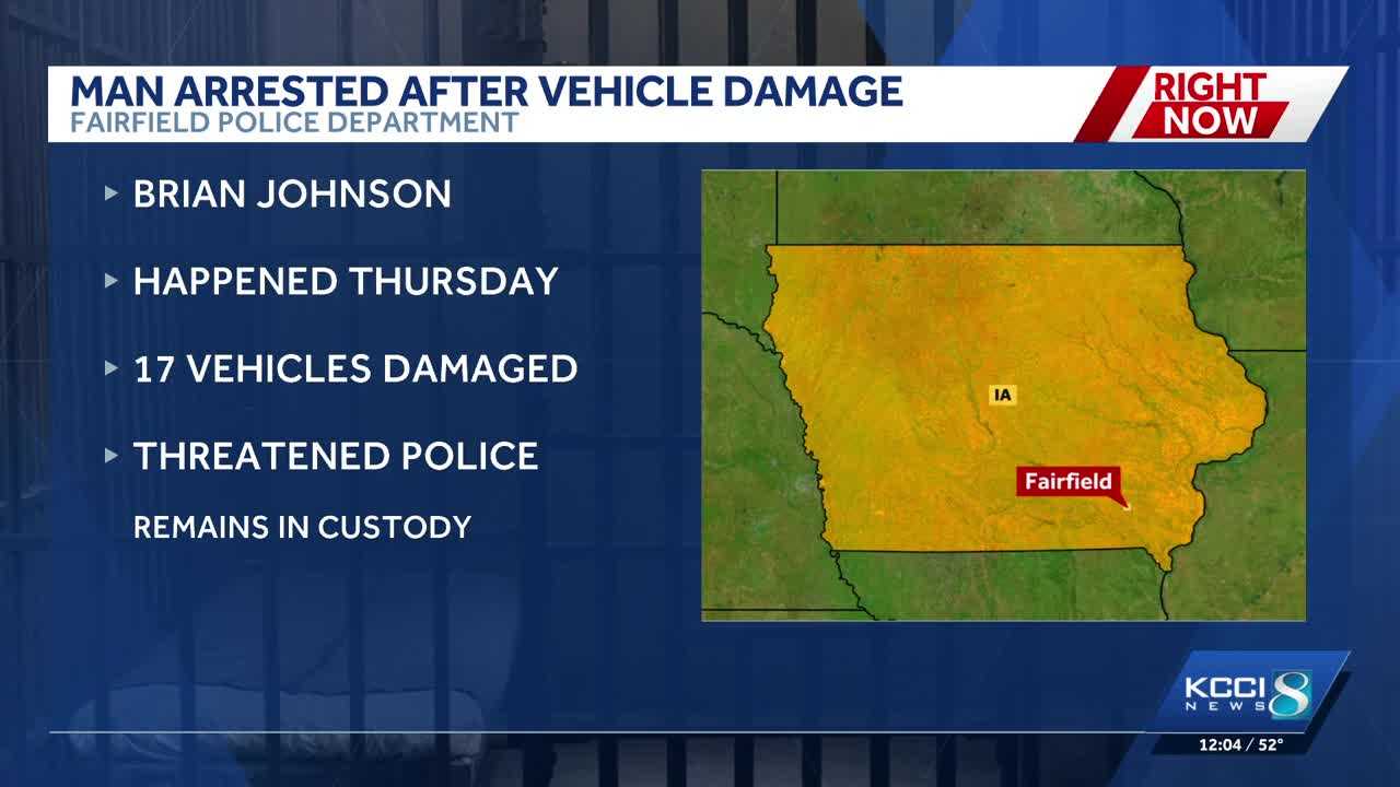Man accused of slashing tires, threatening police in southeast Iowa