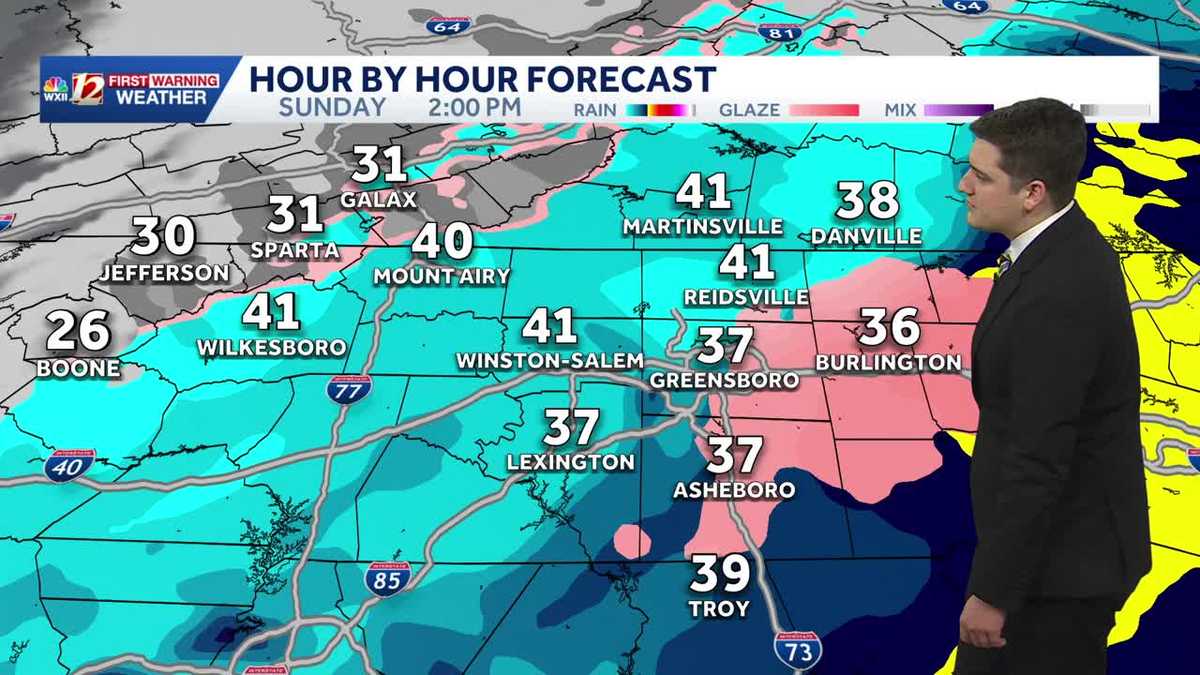 Cold rain may mix with wet snow in North Carolina on Sunday