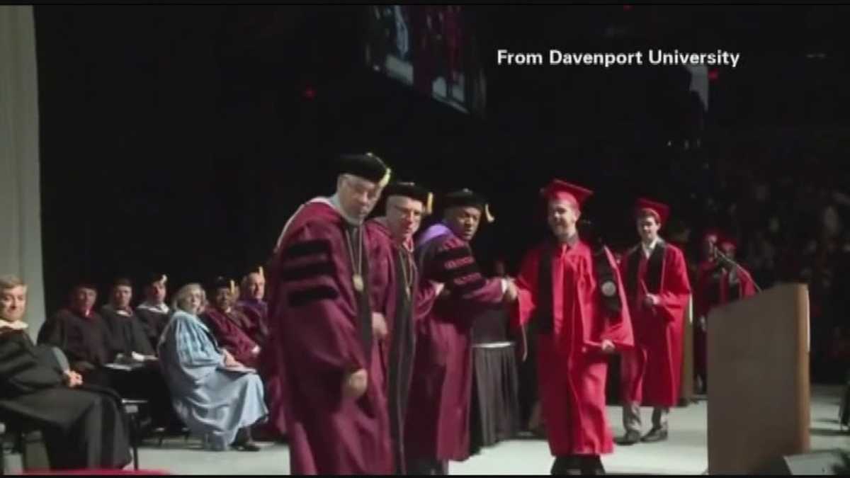 Grand exit at graduation
