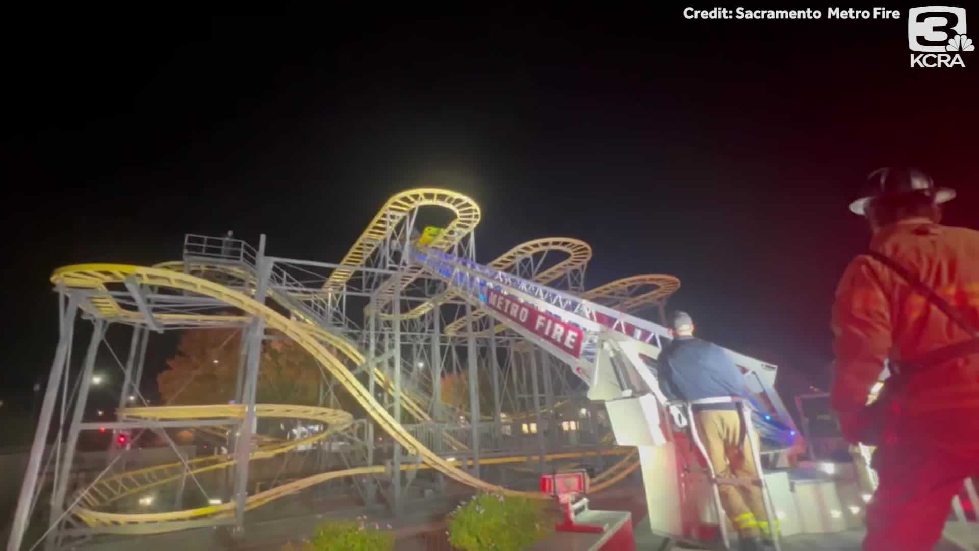 Teens rescued from stuck roller coaster at Scandia Fun Center