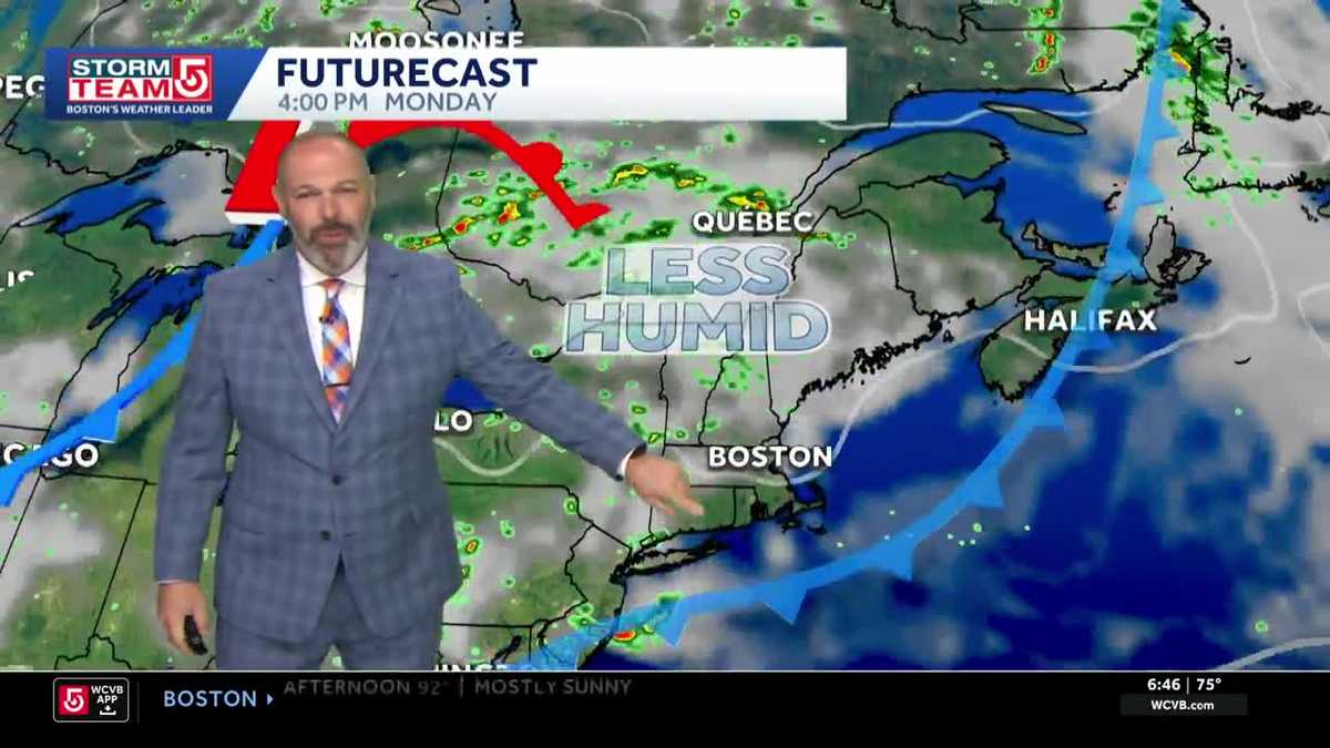  More heat Sunday, PM storms return Monday