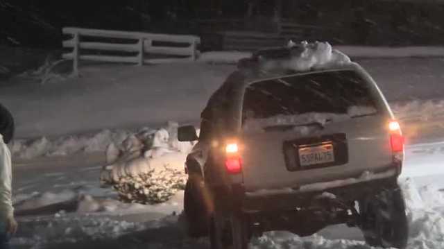 Drivers navigate through downed trees, thick piles of snow - Vimarsana News