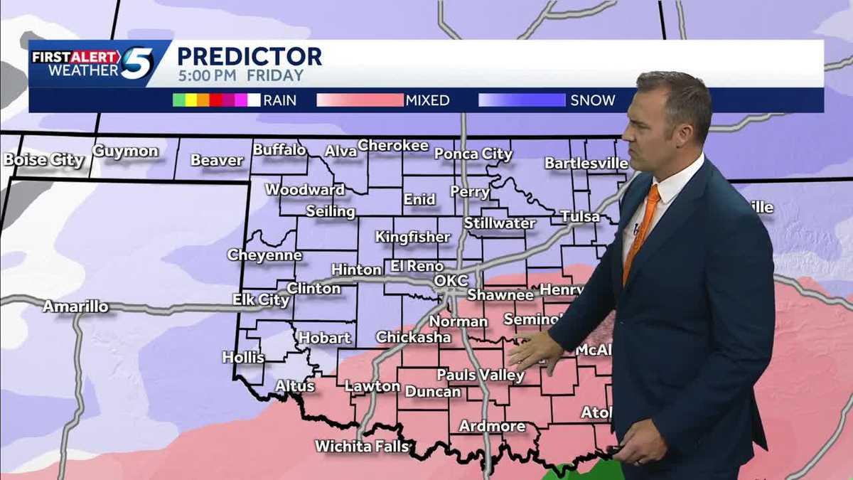 TIMELINE: Arctic blast to bring possible ice, snow to Oklahoma this weekend
