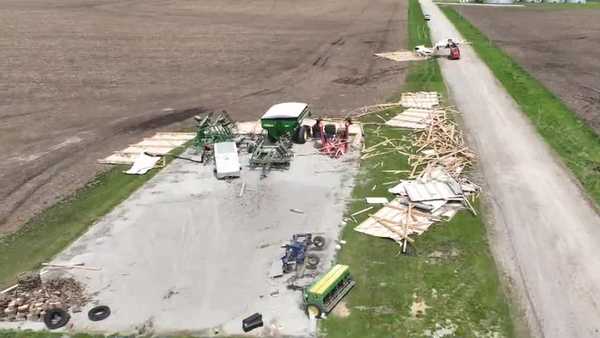tornado cleanup efforts underway in southern iowa