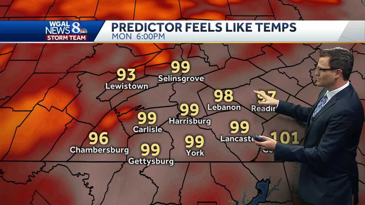 The heat index will climb to near 100 degrees on Labor Day