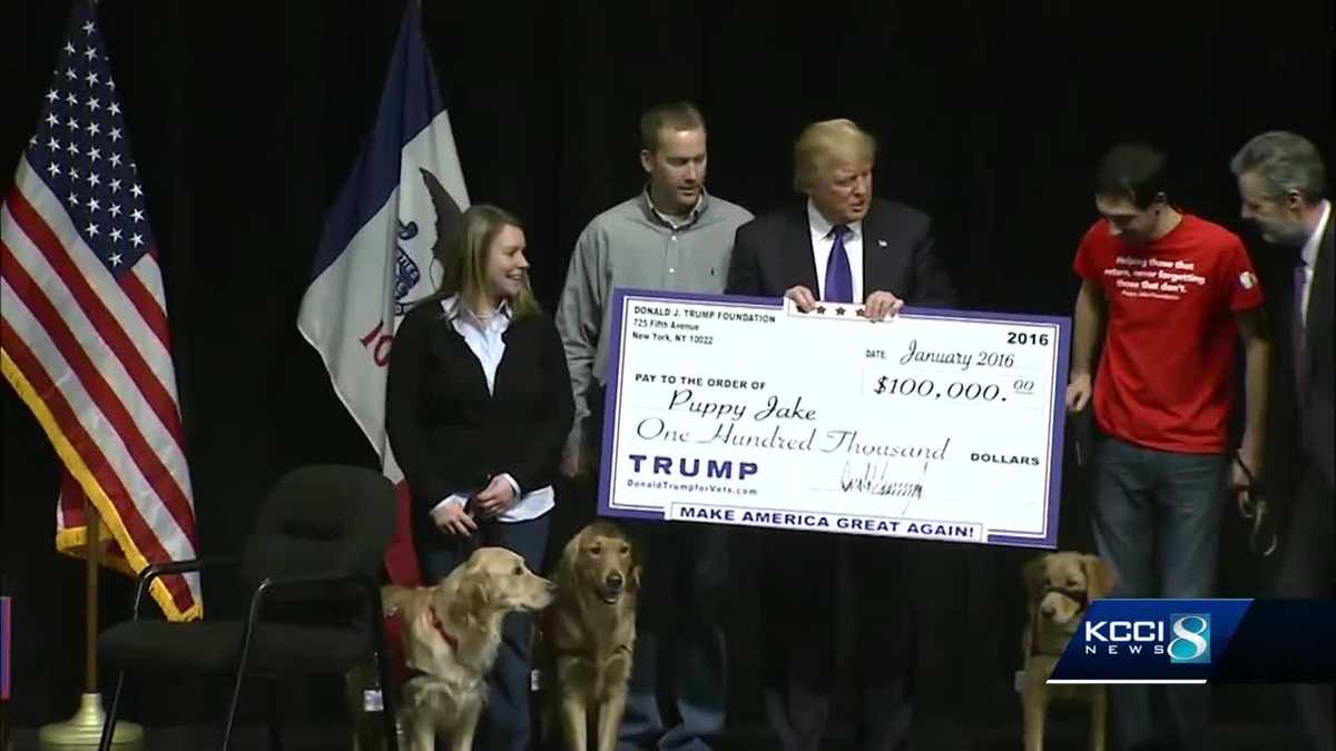 Fur starts to fly after Trump donation to service dog group