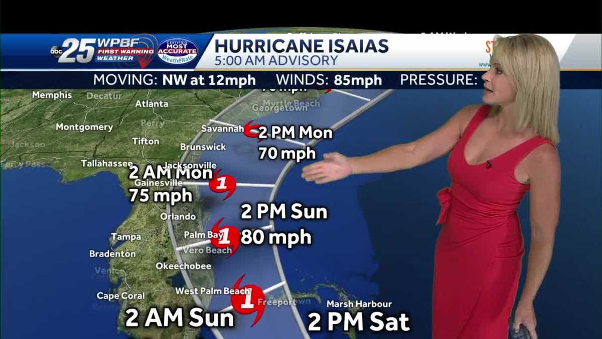 Hurricane Isaias 5 A.M. Advisory: Isaias expected to approach Florida today