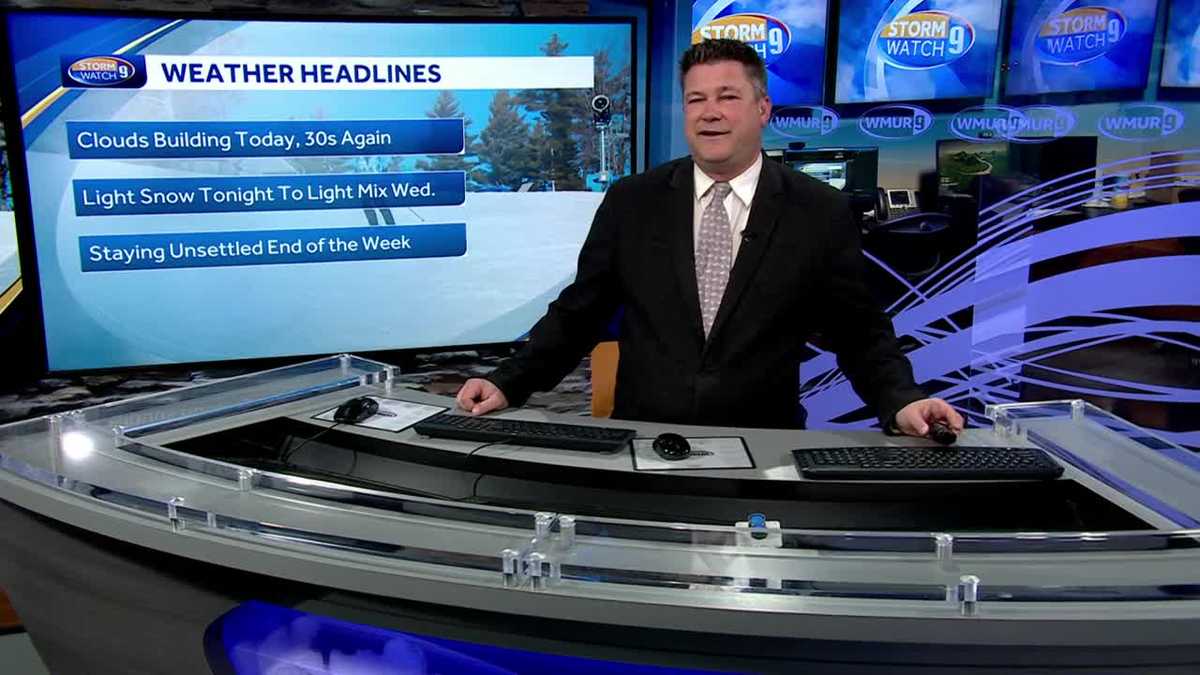 NH forecast video: Highs in 30s, some snow Tuesday evening