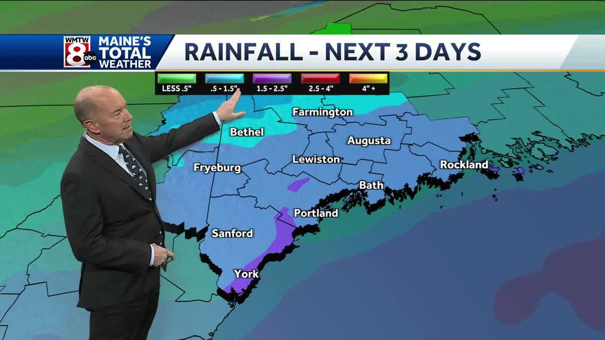 A soggy night ahead as rain arrives