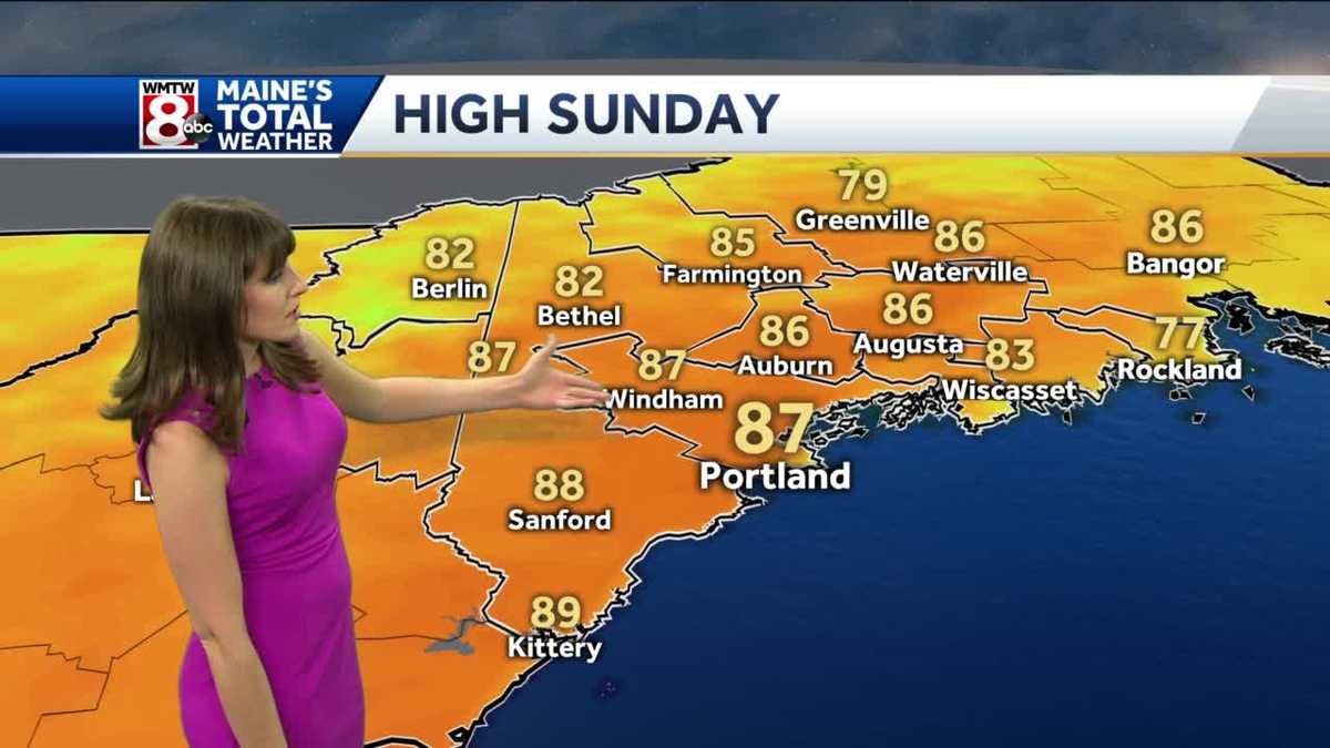 A hot and humid day Sunday with isolated storm chances