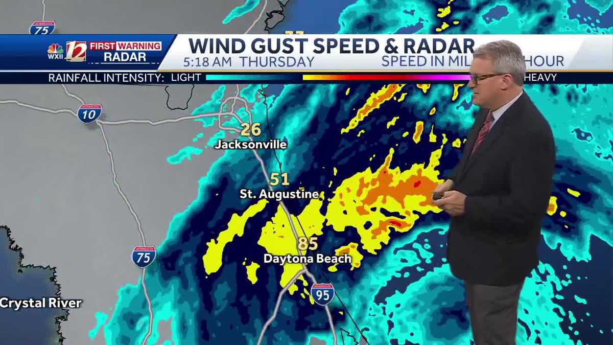 WATCH Milton still lashing Florida, Triad temperatures are falling fast