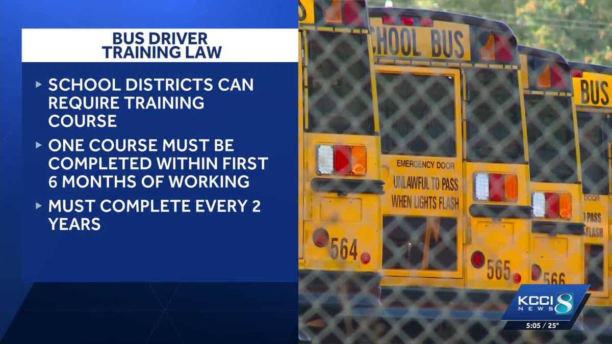 School bus driver training law now in effect in Iowa