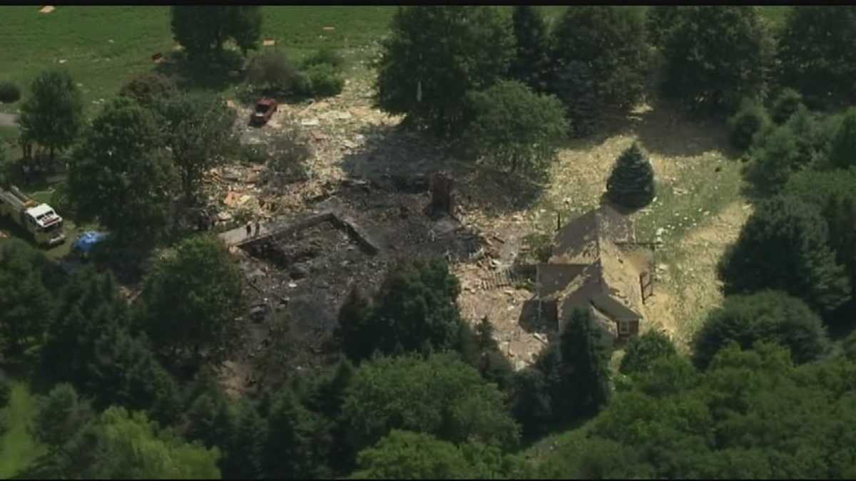Propane tank explosion levels home
