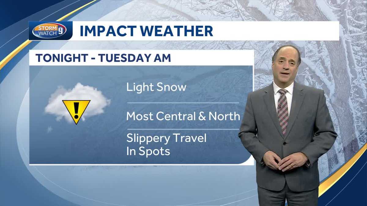 NH forecast video: Light snow could cause slippery roads