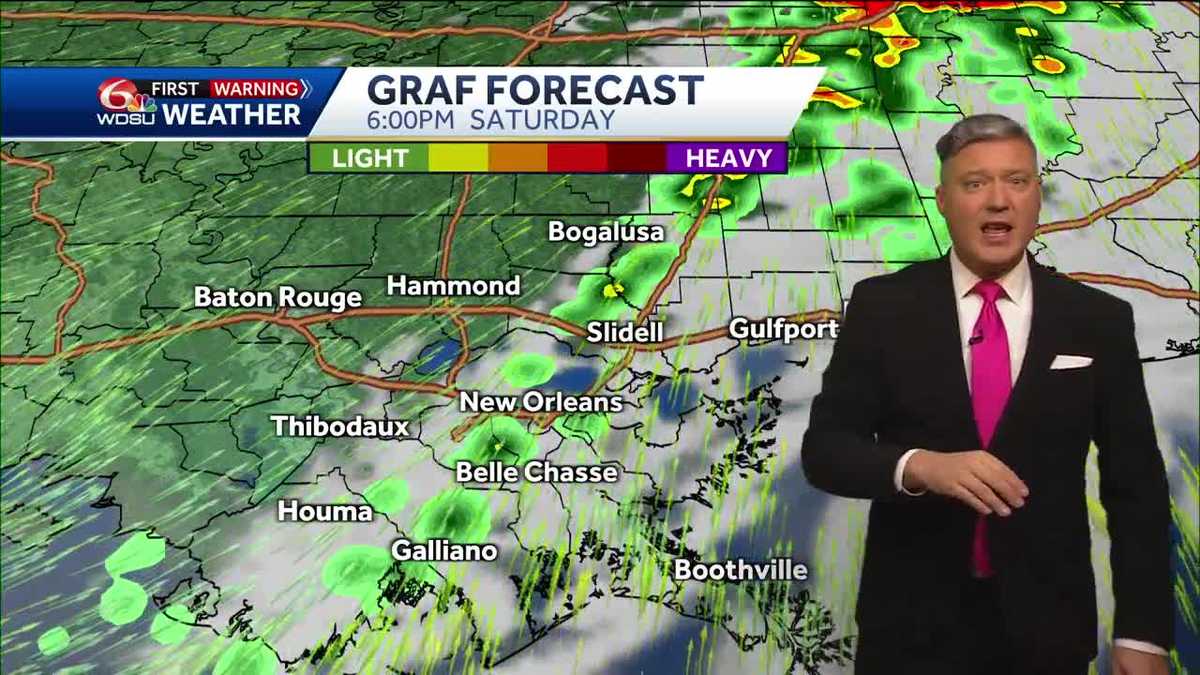 New Orleans weather forecast fog how warm Saturday tornadoes