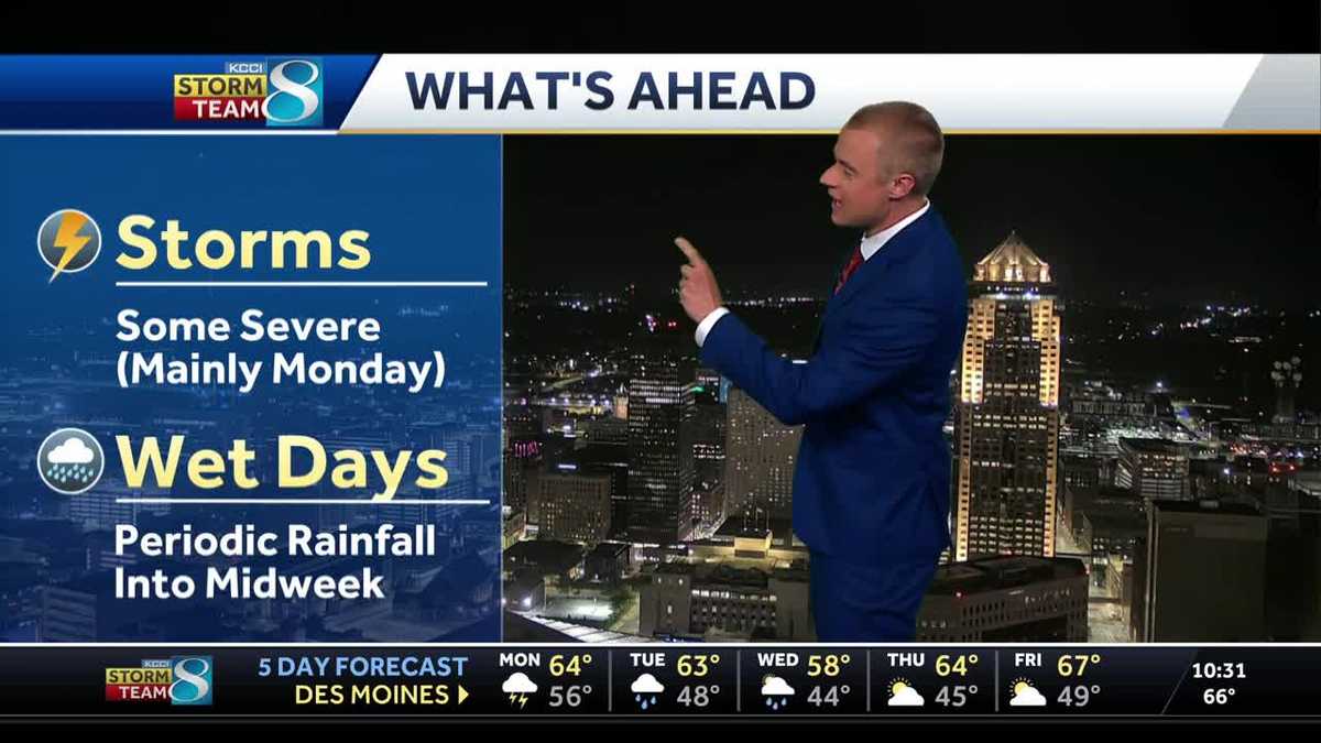 Des Moines weather: Beautiful Sunday, soggy start to the work week