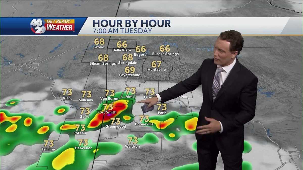 Where rain is possible early this morning