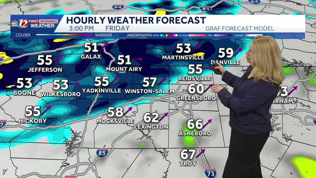 Mild Thursday,  more clouds and rain risk Friday | Big cool down coming to North Carolina