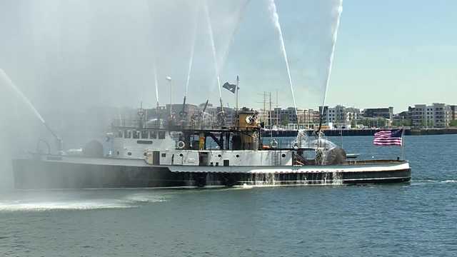 Historic fireboat Fire Fighter puts on a show during visit to Boston Harbor - Vimarsana News