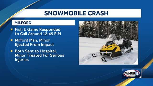 Child, man, injured after snowmobile crash in Milford - Vimarsana News