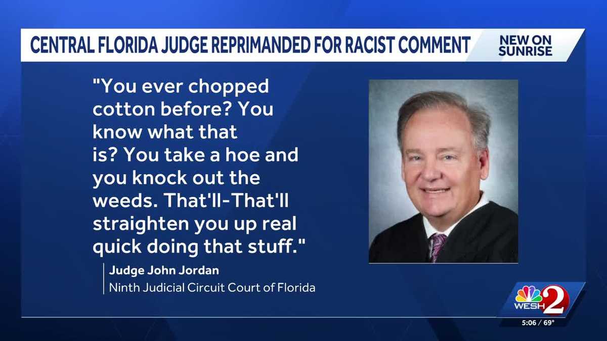 Central Florida judge publicly reprimanded for 'chopped cotton' remark to Black defendant, court records show