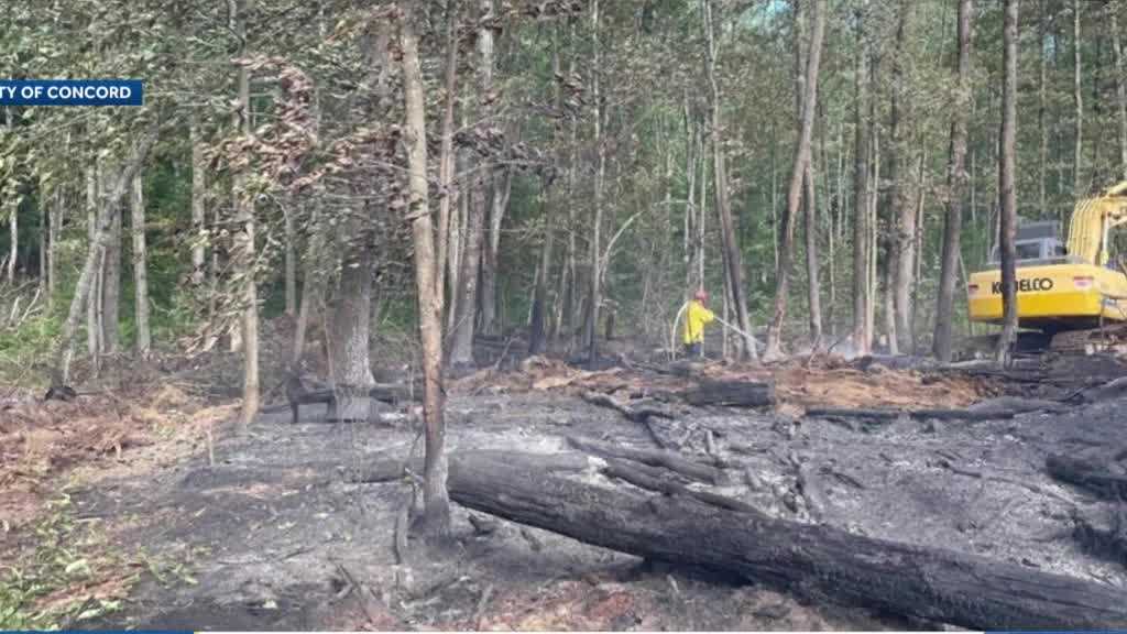 Concord, New Hampshire brush fire Dozens of firefighters respond