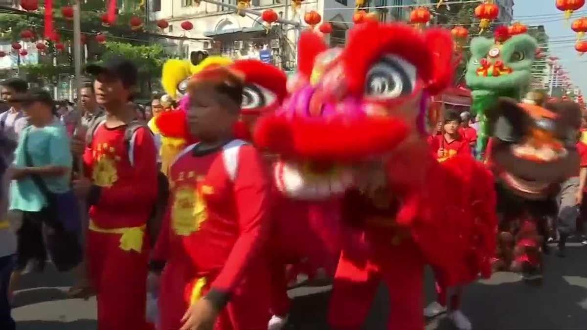 Dragon dances celebrate Chinese New Year