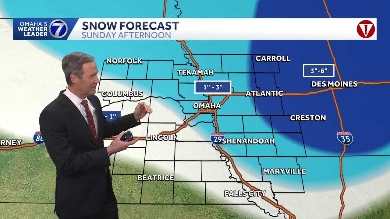 Sunday snow chances for the Omaha area