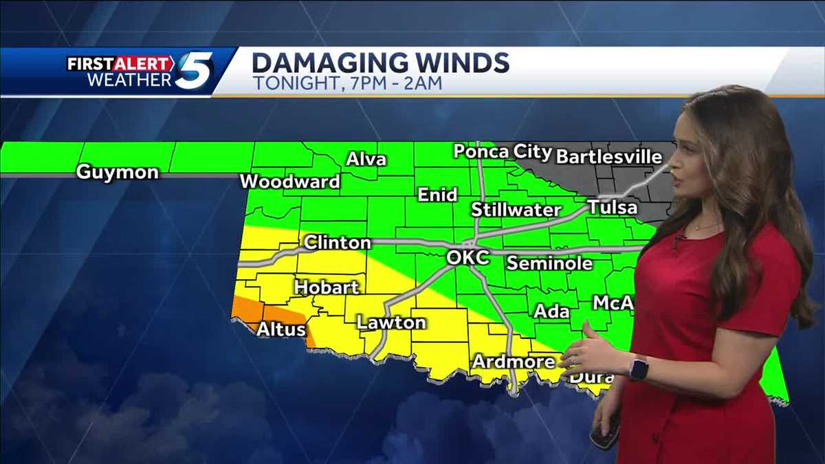 Storms with strong winds move through Oklahoma City metro