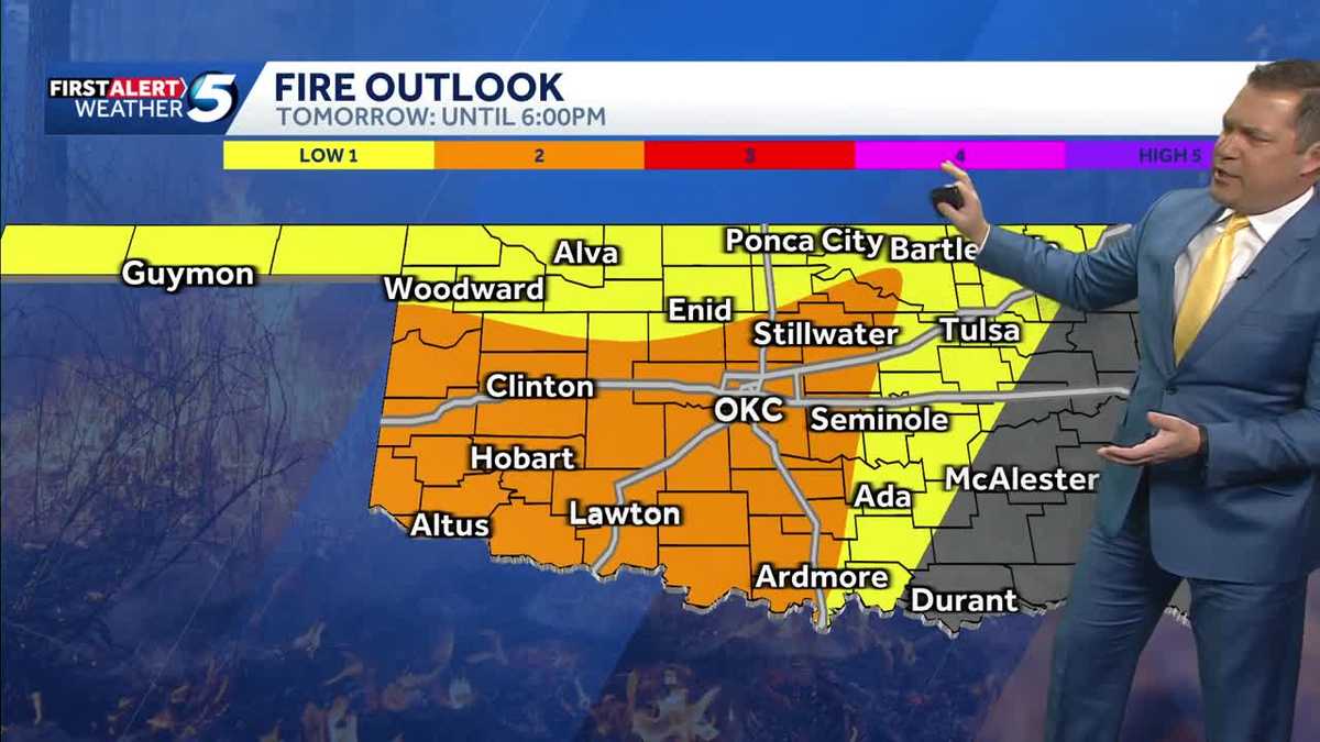 TIMELINE: Oklahoma weather warms up, bringing fire danger Tuesday