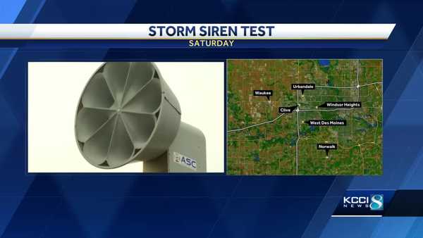 central iowa towns testing storm sirens saturday
