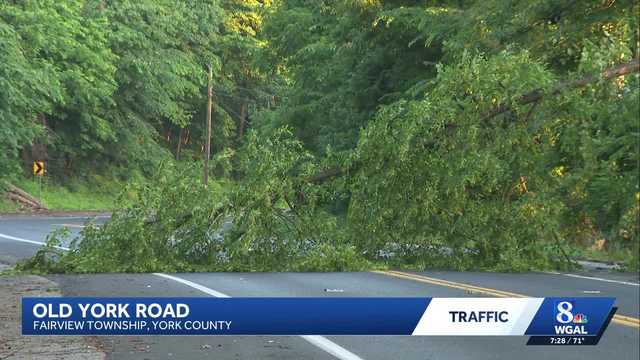 Two York County roads are shut down