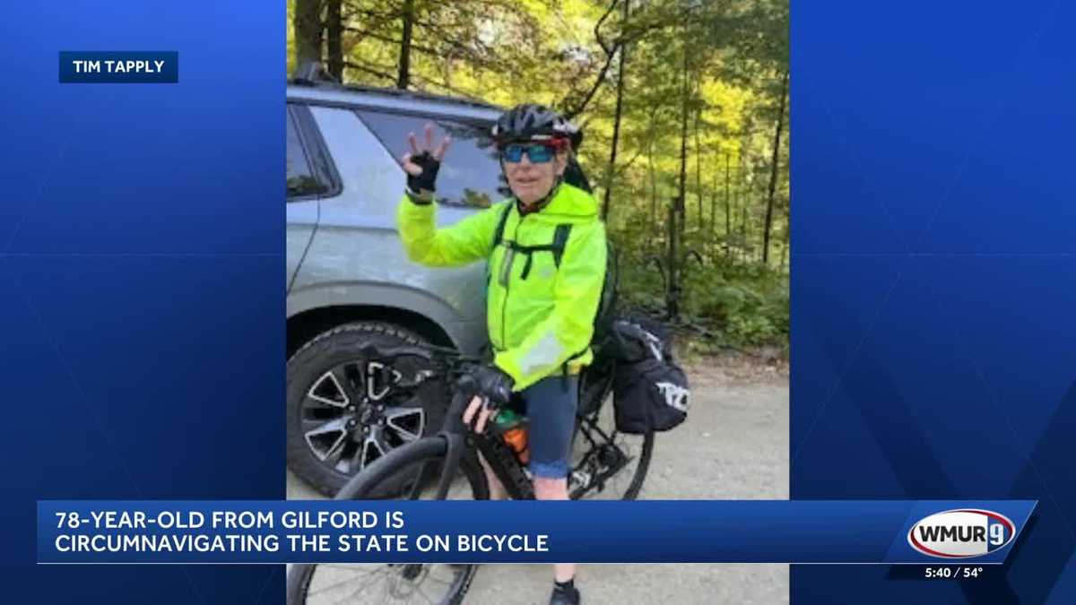 78-year-old Gilford man circumnavigating New Hampshire on bicycle