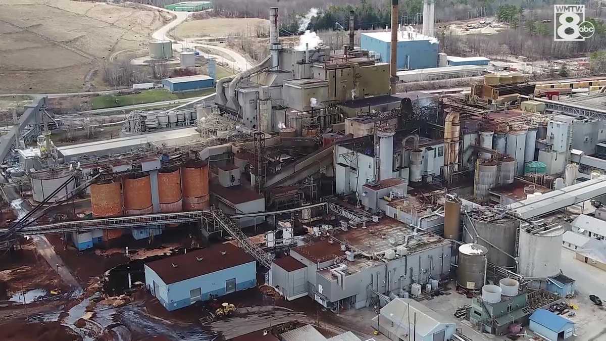Drone video shows extensive damage caused by Jay mill explosion