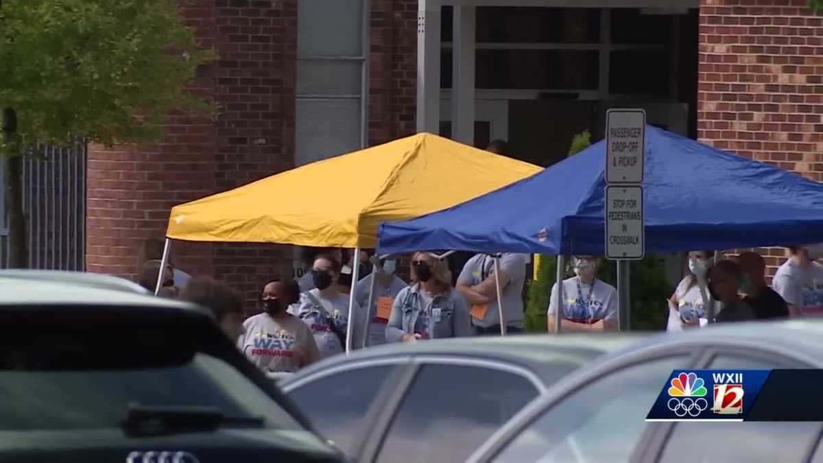 Mount Tabor students pick up belongings Friday as they process school ...